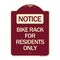 Signmission Bike Rack for Residents Only Heavy-Gauge Aluminum Architectural Sign, 24" x 18", BU-1824-24307 A-DES-BU-1824-24307 - alternate 1